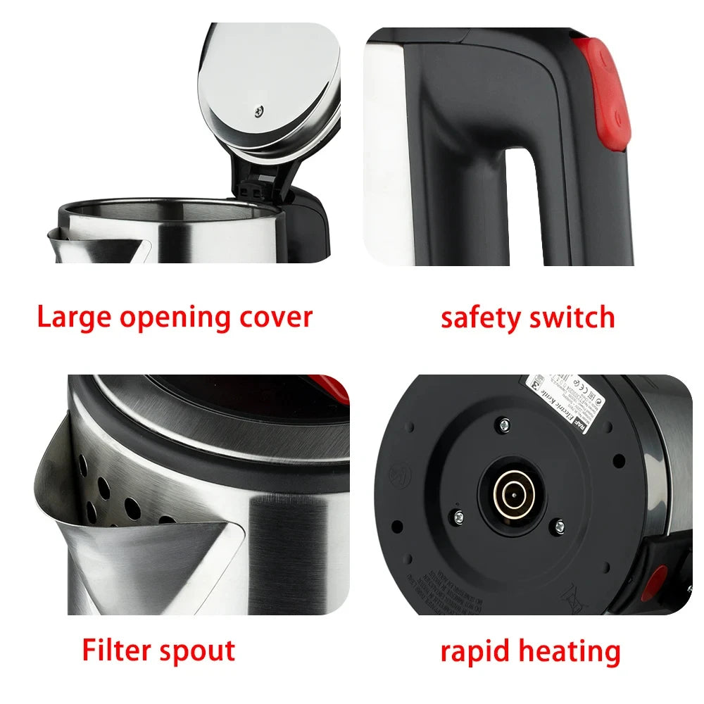 Stainless Steel Smart Kettle - Whistle & Samovar Tea Coffee Thermo Pot