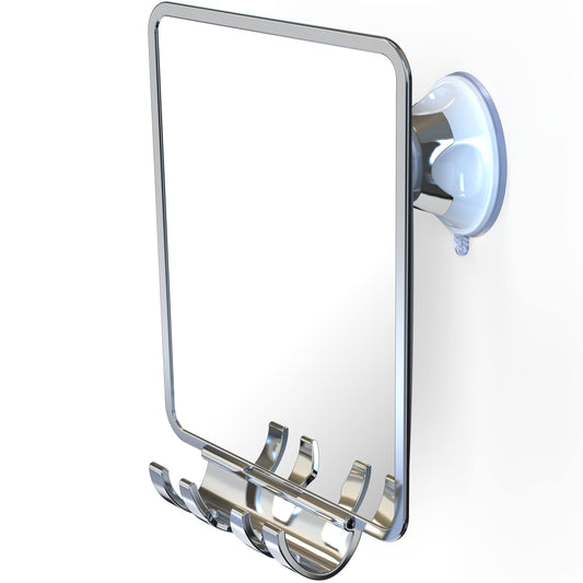 Fogless Shower Mirror with Razor Holder - Luxo Shaving Mirror